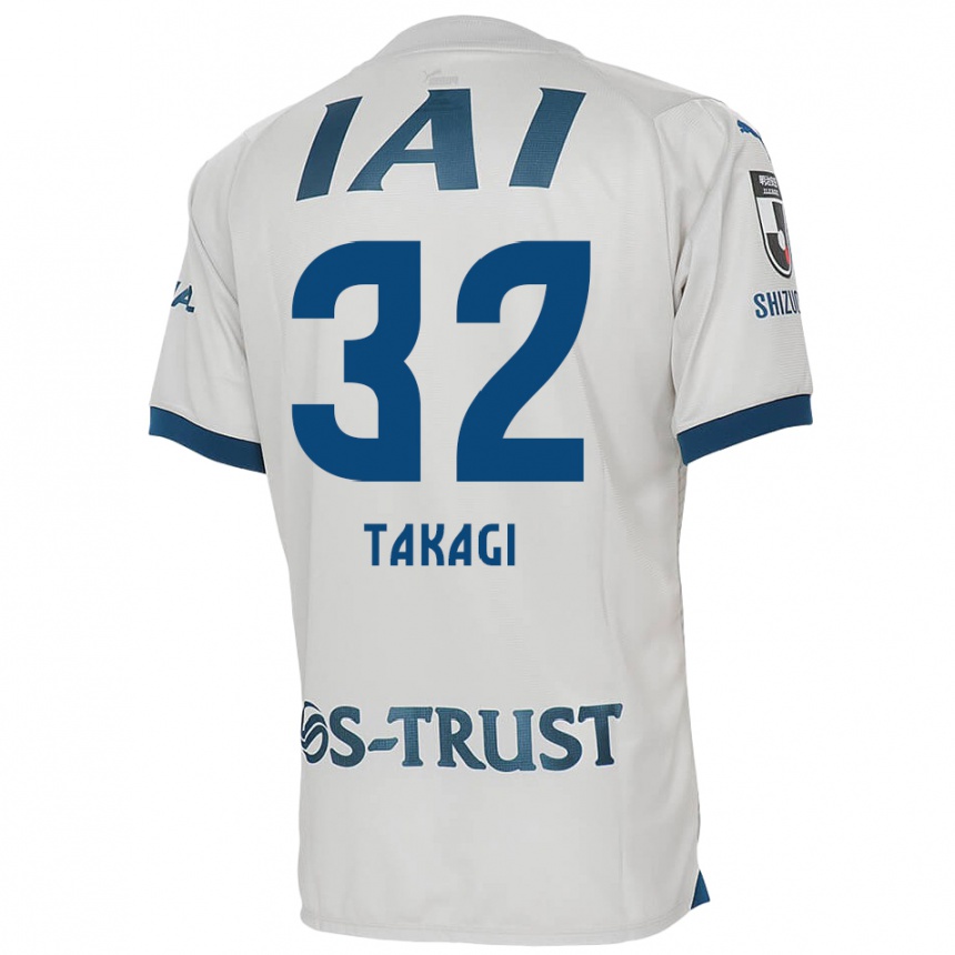 Niño Fútbol Camiseta Sen Takagi #32 Blanco Azul 2ª Equipación 2024/25