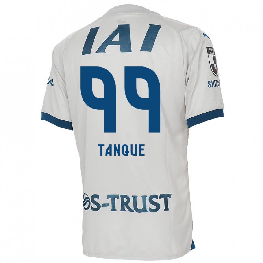 Niño Fútbol Camiseta Douglas Tanque #99 Blanco Azul 2ª Equipación 2024/25