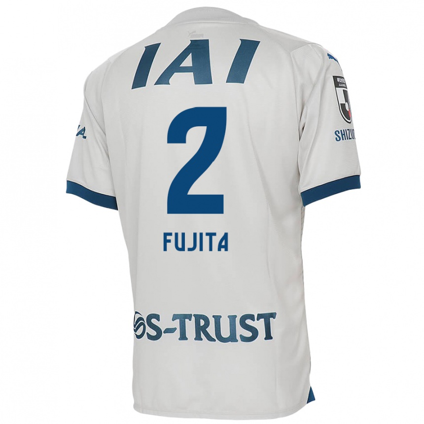 Niño Fútbol Camiseta Shunsuke Fujita #2 Blanco Azul 2ª Equipación 2024/25