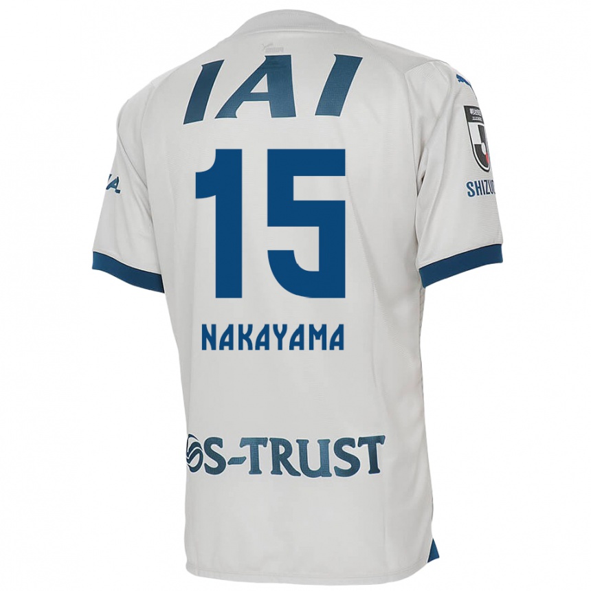 Niño Fútbol Camiseta Atsuki Nakayama #15 Blanco Azul 2ª Equipación 2024/25