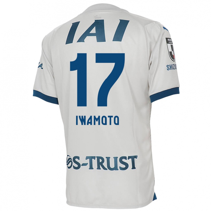 Niño Fútbol Camiseta Shogo Iwamoto #17 Blanco Azul 2ª Equipación 2024/25