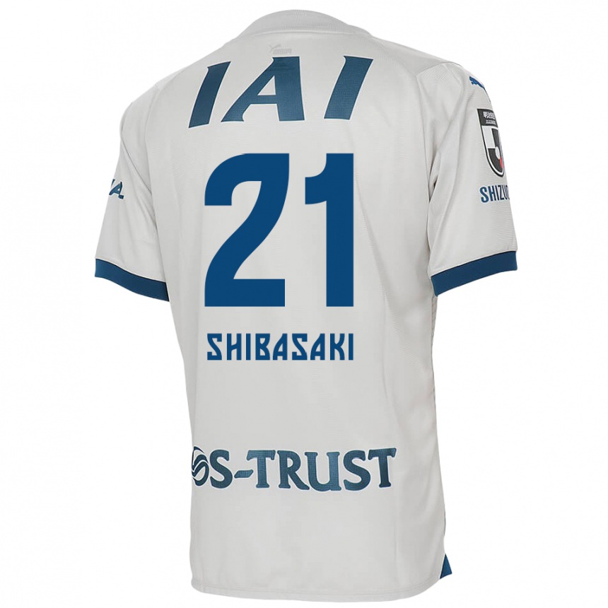 Niño Fútbol Camiseta Kaito Shibasaki #21 Blanco Azul 2ª Equipación 2024/25