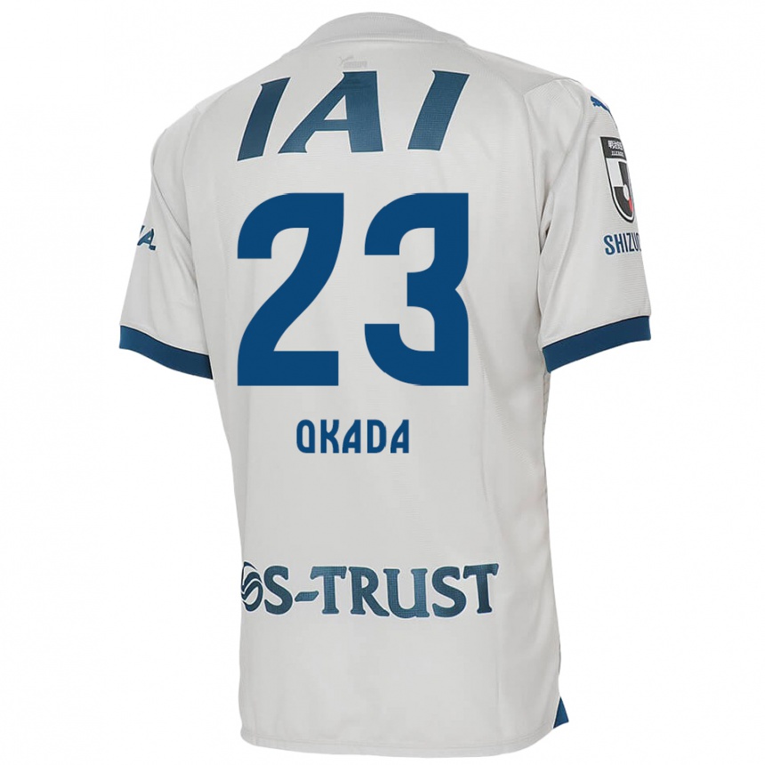 Niño Fútbol Camiseta Shu Okada #23 Blanco Azul 2ª Equipación 2024/25