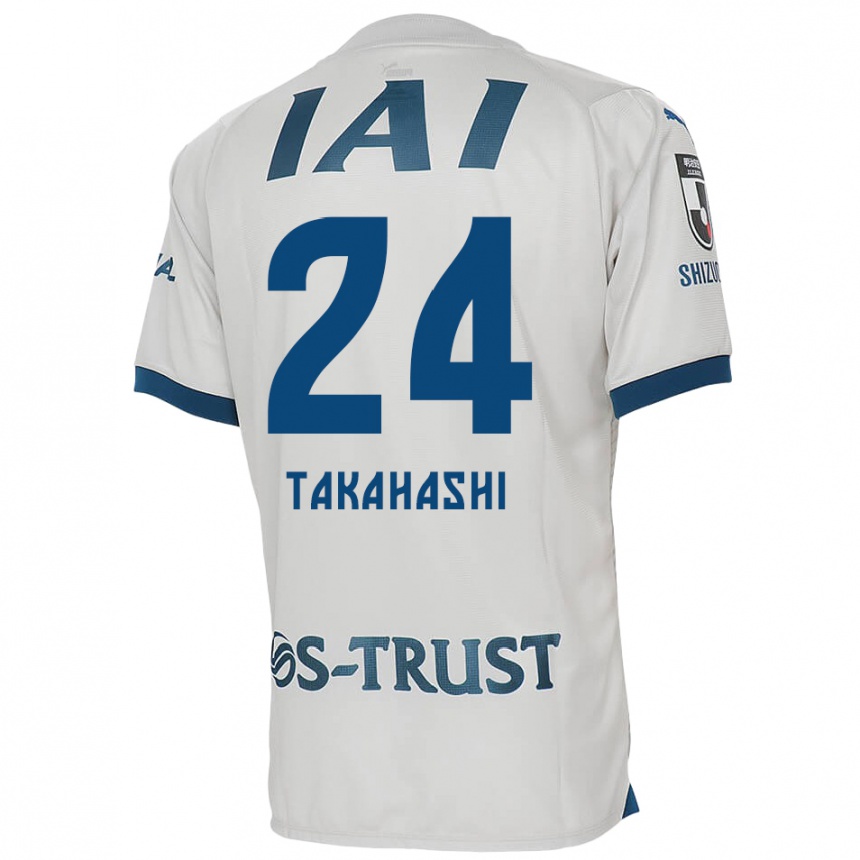 Niño Fútbol Camiseta Yuzuki Takahashi #24 Blanco Azul 2ª Equipación 2024/25