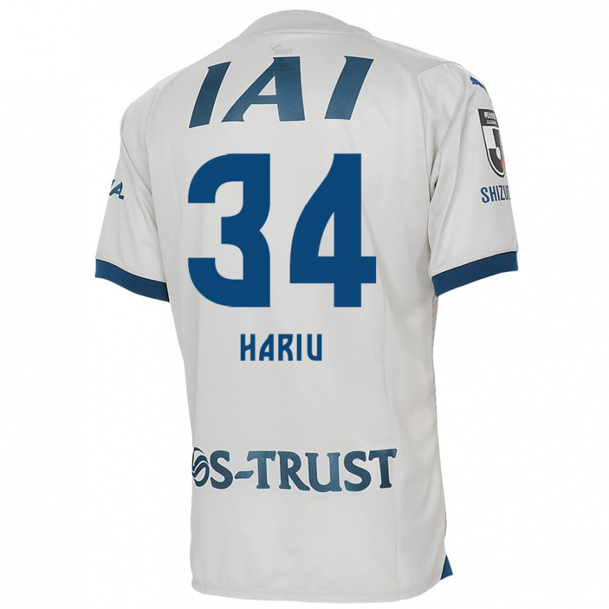 Niño Fútbol Camiseta Ryota Hariu #34 Blanco Azul 2ª Equipación 2024/25