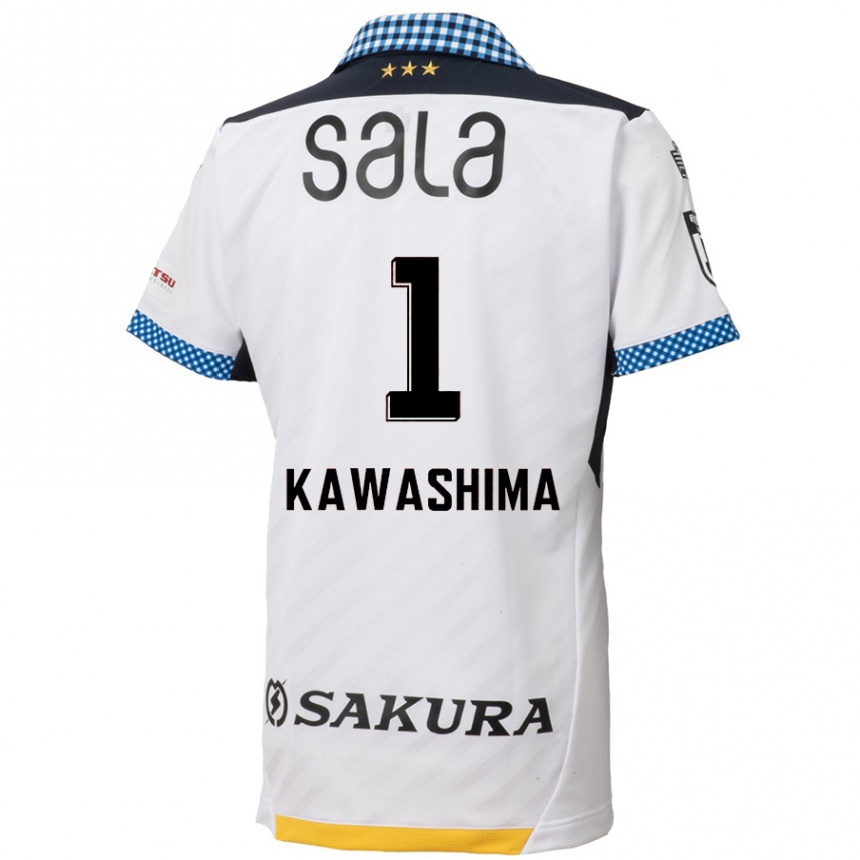 Niño Fútbol Camiseta Eiji Kawashima #1 Blanco Negro 2ª Equipación 2024/25