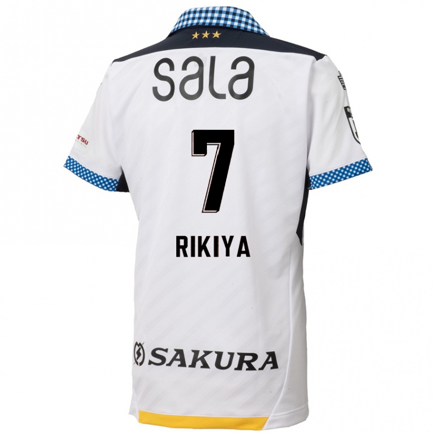 Niño Fútbol Camiseta Rikiya Uehara #7 Blanco Negro 2ª Equipación 2024/25