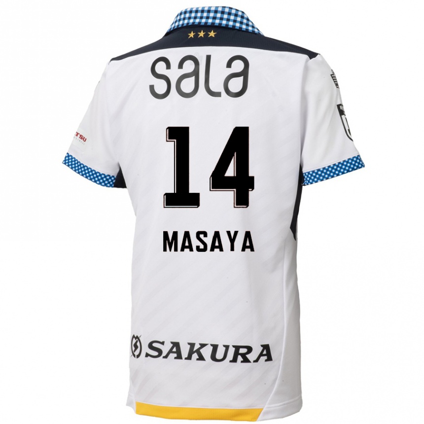 Niño Fútbol Camiseta Masaya Matsumoto #14 Blanco Negro 2ª Equipación 2024/25