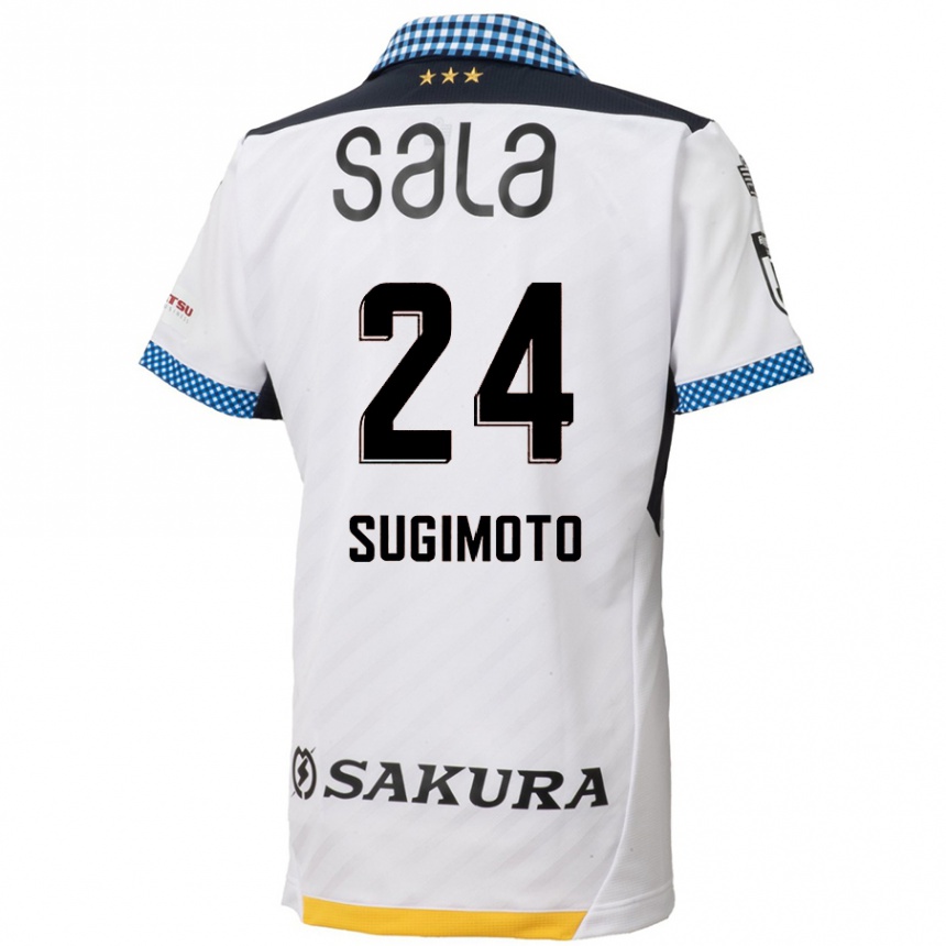 Niño Fútbol Camiseta Mitsuki Sugimoto #24 Blanco Negro 2ª Equipación 2024/25