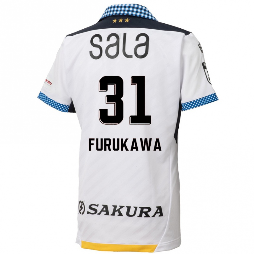 Niño Fútbol Camiseta Yosuke Furukawa #31 Blanco Negro 2ª Equipación 2024/25