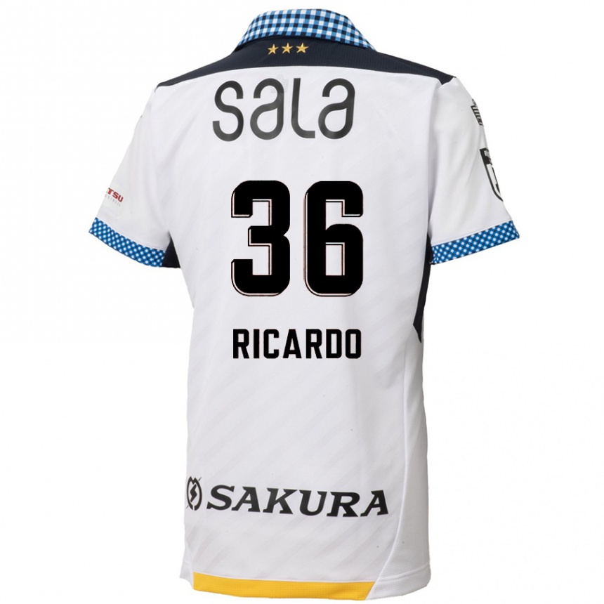 Niño Fútbol Camiseta Ricardo Graça #36 Blanco Negro 2ª Equipación 2024/25