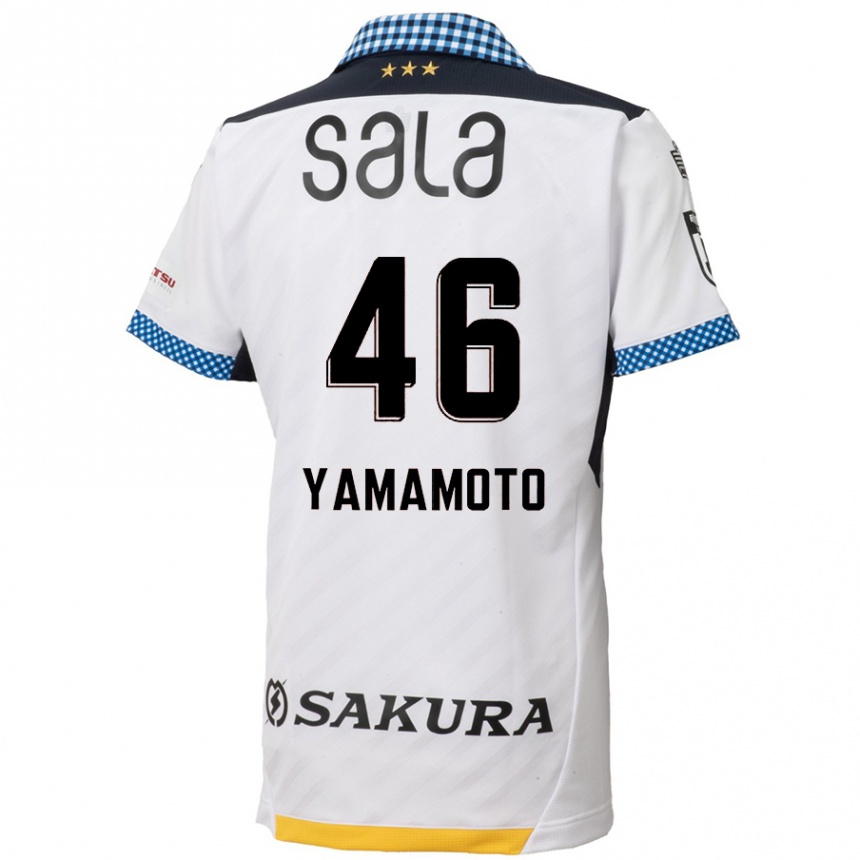 Niño Fútbol Camiseta Shota Yamamoto #46 Blanco Negro 2ª Equipación 2024/25