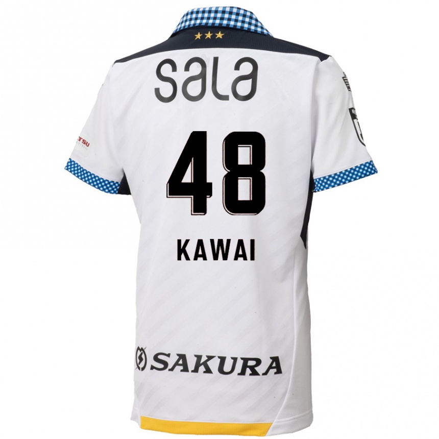 Niño Fútbol Camiseta Tokumo Kawai #48 Blanco Negro 2ª Equipación 2024/25