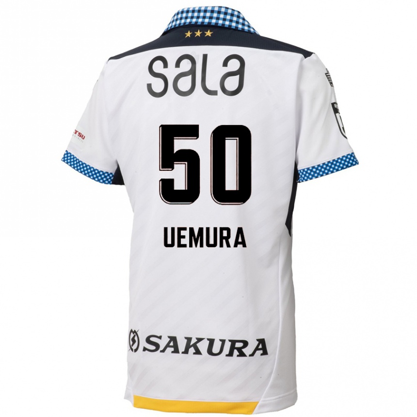 Niño Fútbol Camiseta Hiroto Uemura #50 Blanco Negro 2ª Equipación 2024/25