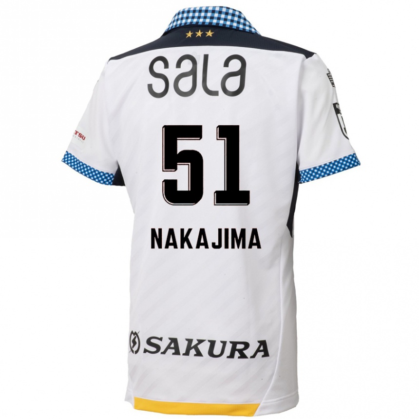 Niño Fútbol Camiseta Keitaro Nakajima #51 Blanco Negro 2ª Equipación 2024/25