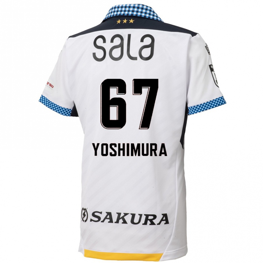 Niño Fútbol Camiseta Ryusei Yoshimura #67 Blanco Negro 2ª Equipación 2024/25