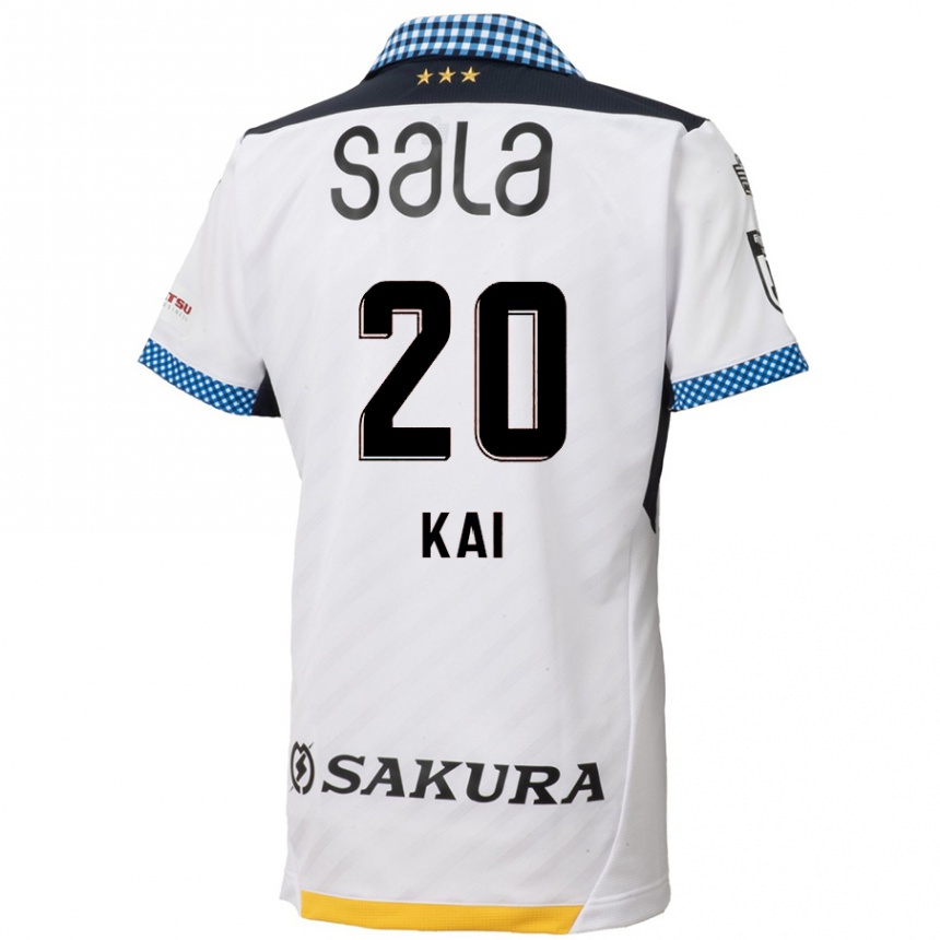 Niño Fútbol Camiseta Yua Kai #20 Blanco Negro 2ª Equipación 2024/25