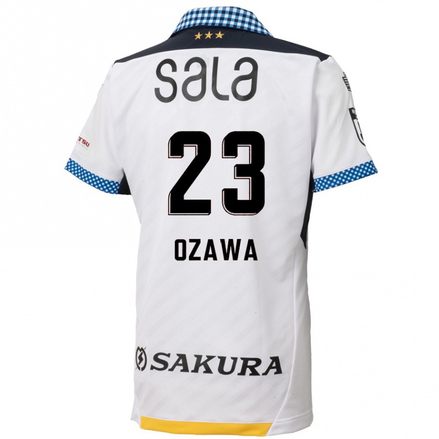 Niño Fútbol Camiseta Yugo Ozawa #23 Blanco Negro 2ª Equipación 2024/25