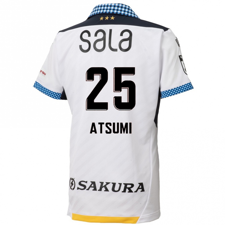 Niño Fútbol Camiseta Keita Atsumi #25 Blanco Negro 2ª Equipación 2024/25