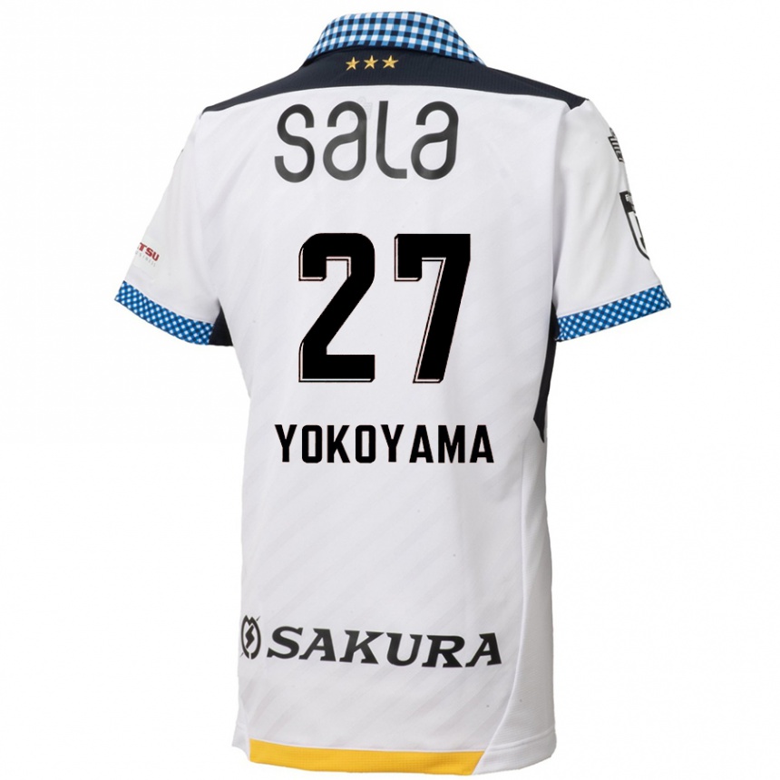 Niño Fútbol Camiseta Kota Yokoyama #27 Blanco Negro 2ª Equipación 2024/25