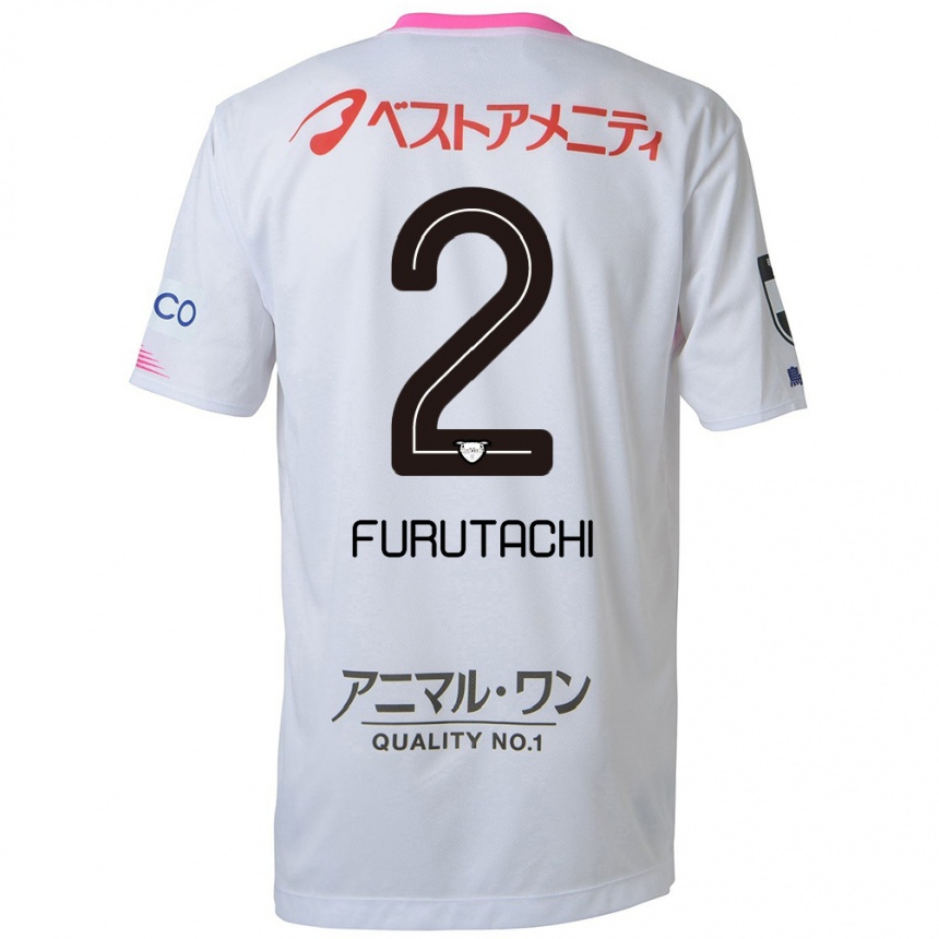 Niño Fútbol Camiseta Shuya Furutachi #2 Blanco Azul Rosa 2ª Equipación 2024/25