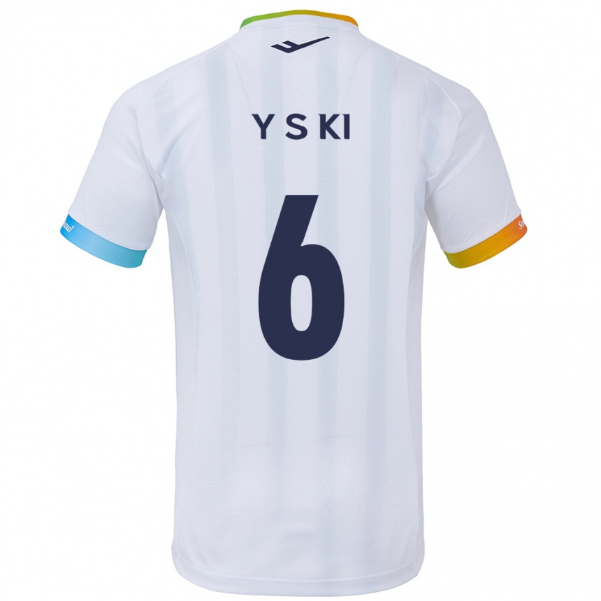 Niño Fútbol Camiseta Sung-Yueng Ki #6 Blanco Azul 2ª Equipación 2024/25