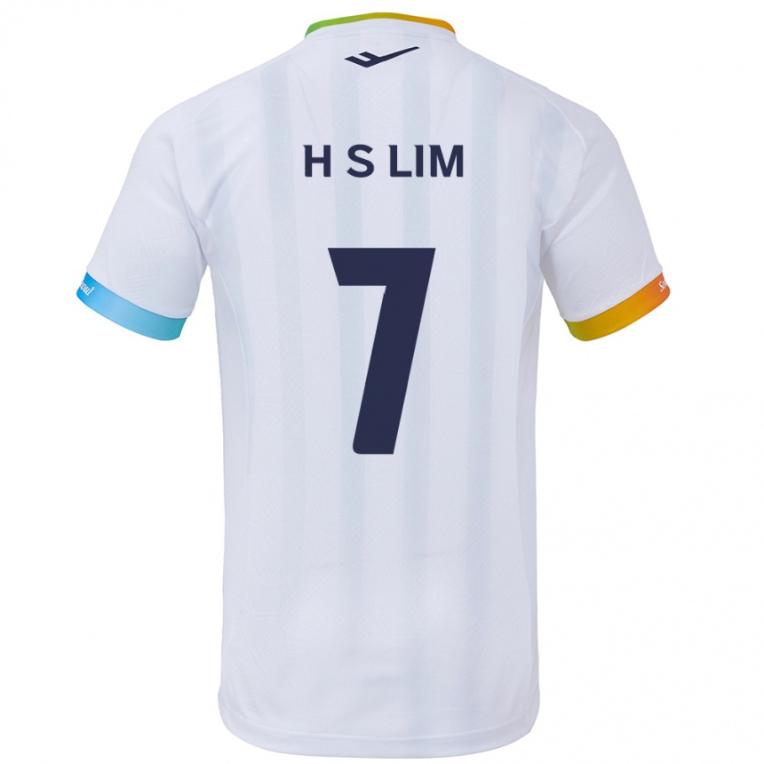 Niño Fútbol Camiseta Sang-Hyub Lim #7 Blanco Azul 2ª Equipación 2024/25