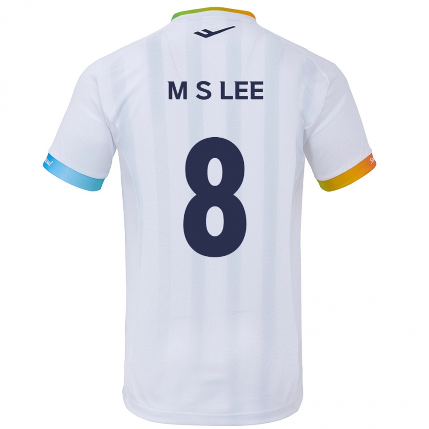 Niño Fútbol Camiseta Seung-Mo Lee #8 Blanco Azul 2ª Equipación 2024/25