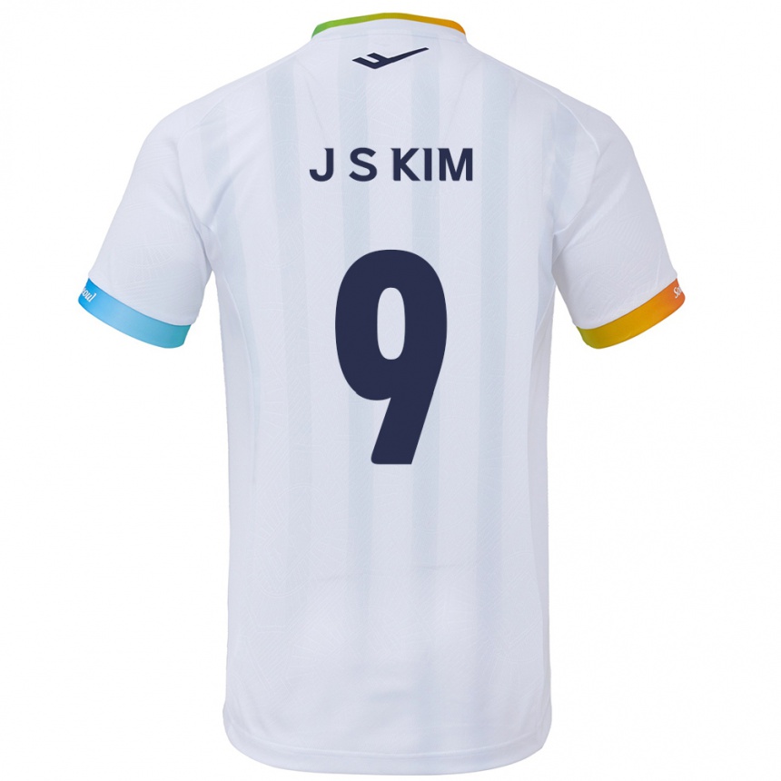 Niño Fútbol Camiseta Shin-Jin Kim #9 Blanco Azul 2ª Equipación 2024/25