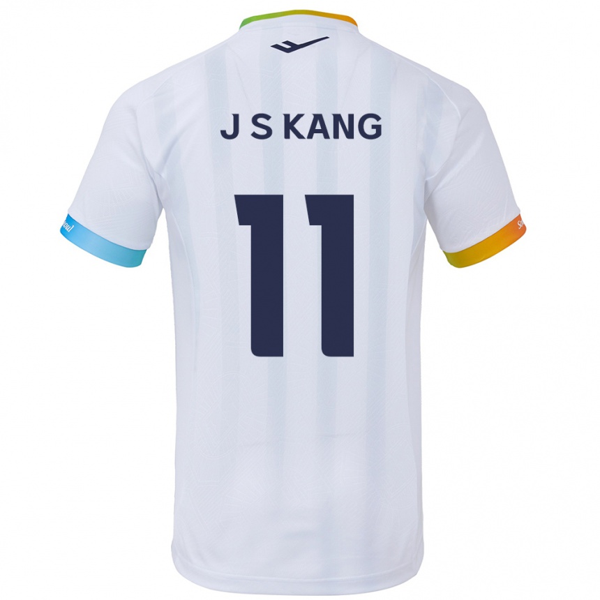 Niño Fútbol Camiseta Seong-Jin Kang #11 Blanco Azul 2ª Equipación 2024/25