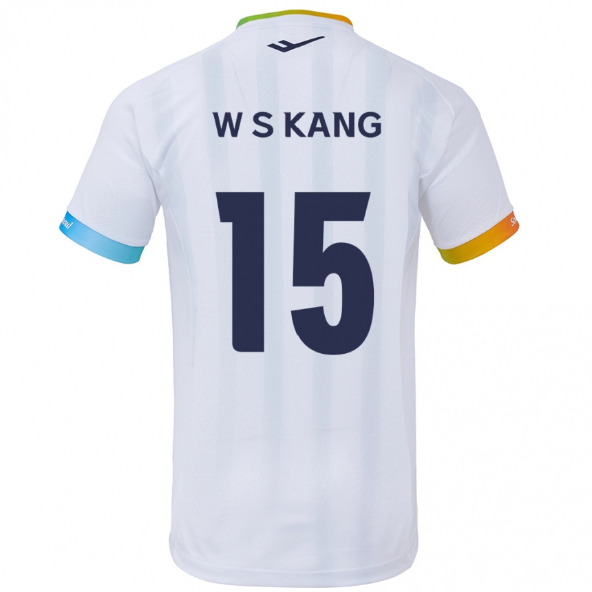 Niño Fútbol Camiseta Sang-Woo Kang #15 Blanco Azul 2ª Equipación 2024/25