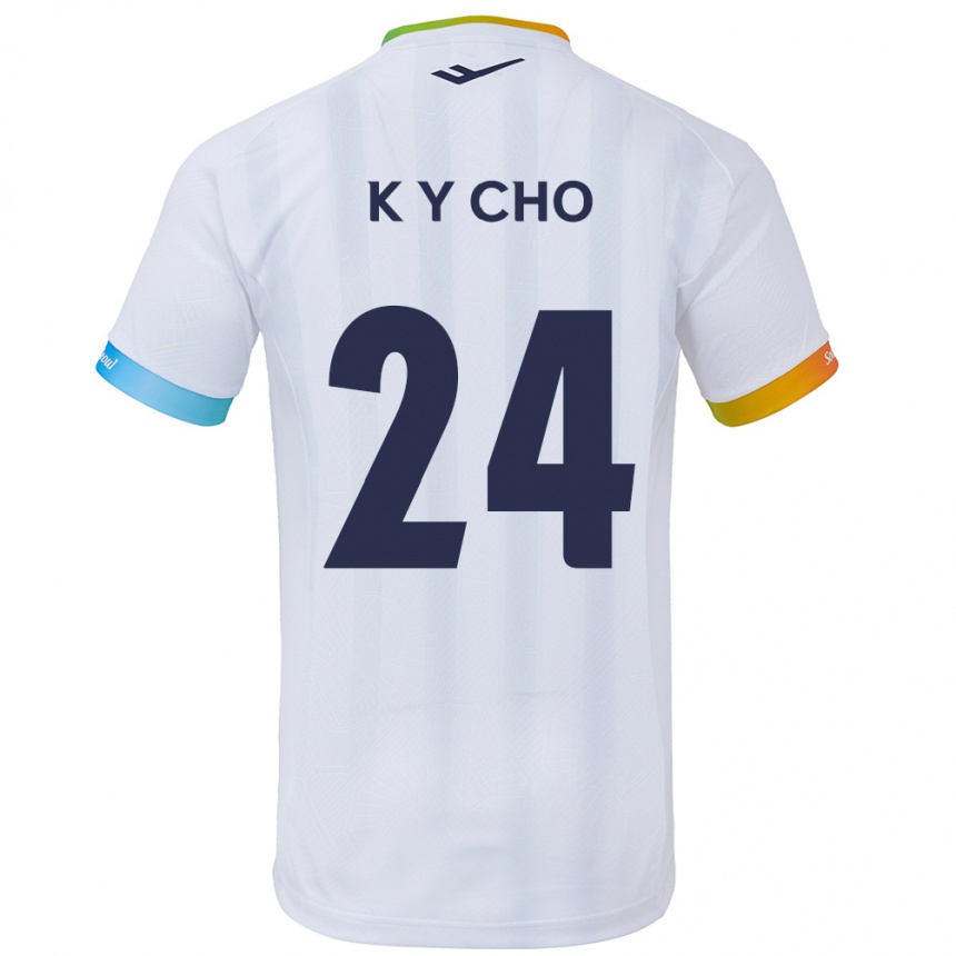 Niño Fútbol Camiseta Young-Kwang Cho #24 Blanco Azul 2ª Equipación 2024/25