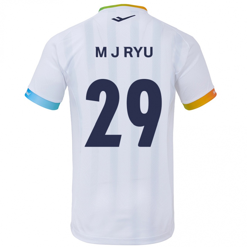 Niño Fútbol Camiseta Jae-Moon Ryu #29 Blanco Azul 2ª Equipación 2024/25