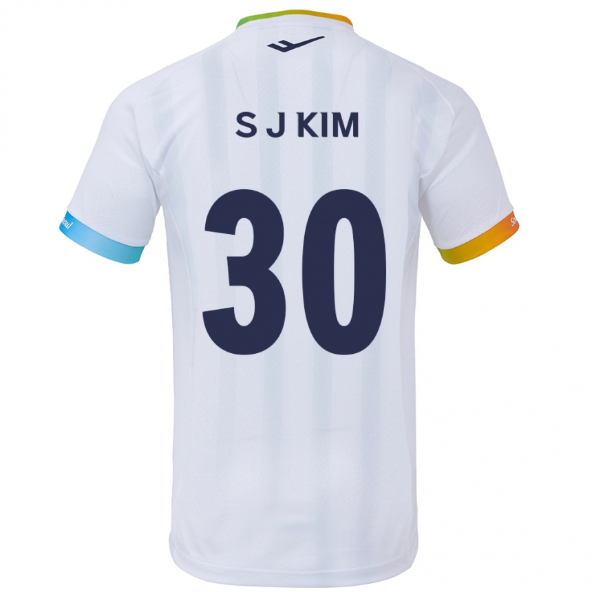 Niño Fútbol Camiseta Ju-Sung Kim #30 Blanco Azul 2ª Equipación 2024/25