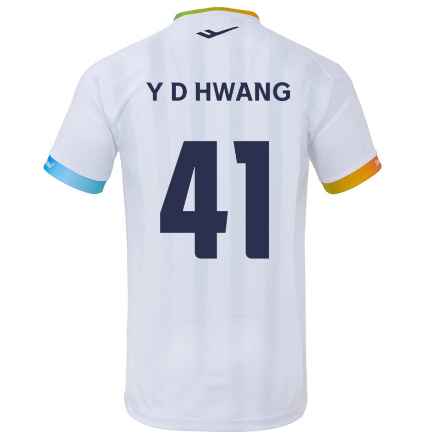 Niño Fútbol Camiseta Do-Yoon Hwang #41 Blanco Azul 2ª Equipación 2024/25