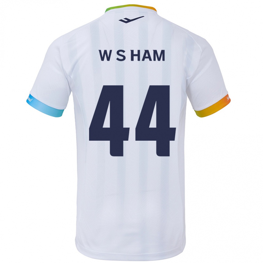 Niño Fútbol Camiseta Sun-Woo Ham #44 Blanco Azul 2ª Equipación 2024/25