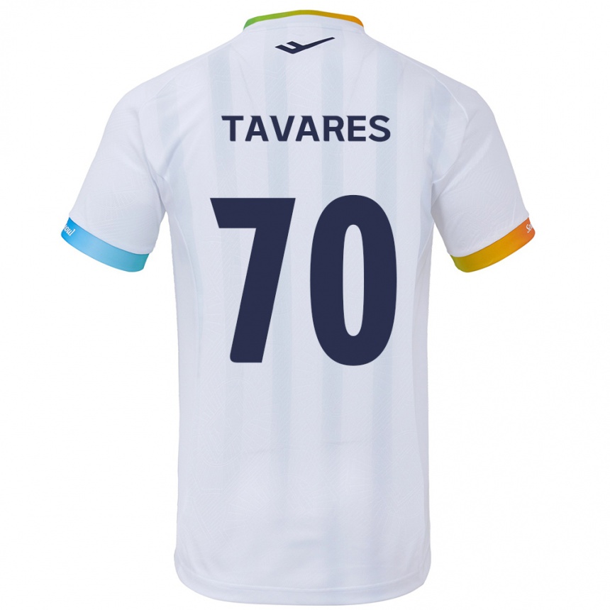 Niño Fútbol Camiseta Ronaldo Tavares #70 Blanco Azul 2ª Equipación 2024/25