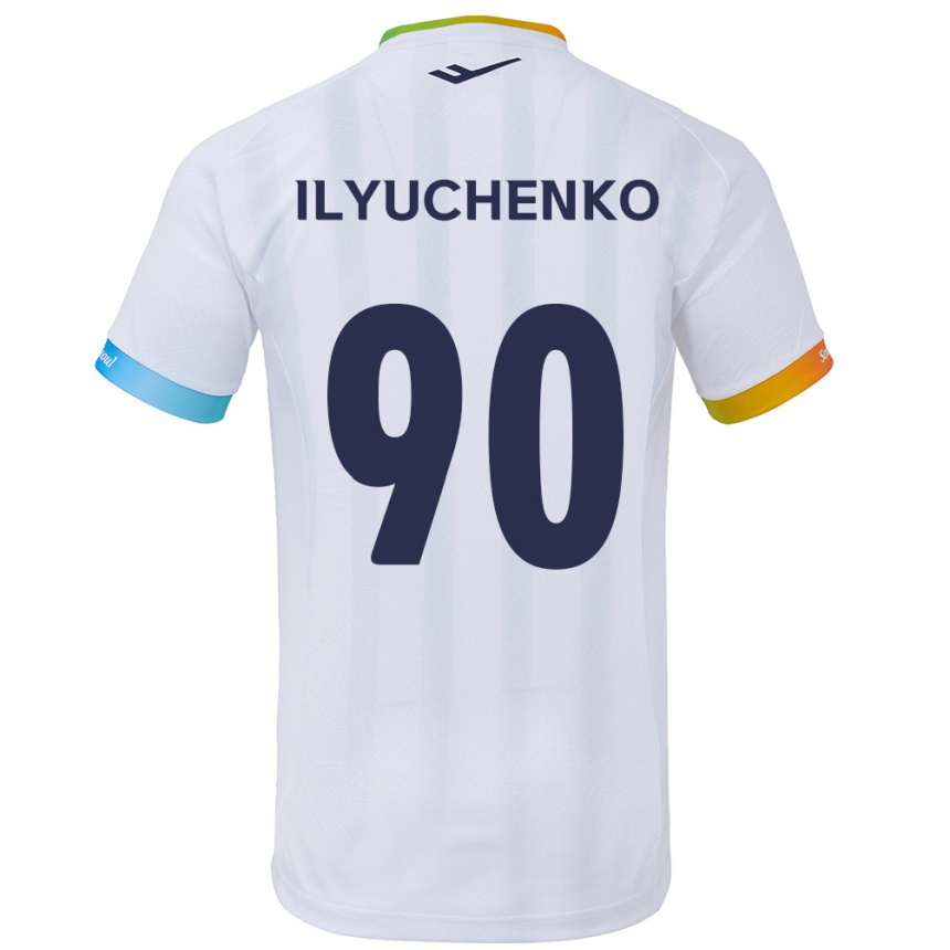 Niño Fútbol Camiseta Stanislav Ilyuchenko #90 Blanco Azul 2ª Equipación 2024/25