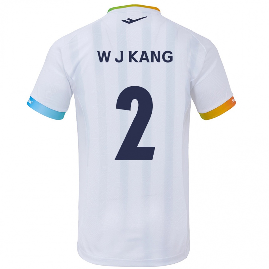 Niño Fútbol Camiseta Jae-Won Kang #2 Blanco Azul 2ª Equipación 2024/25