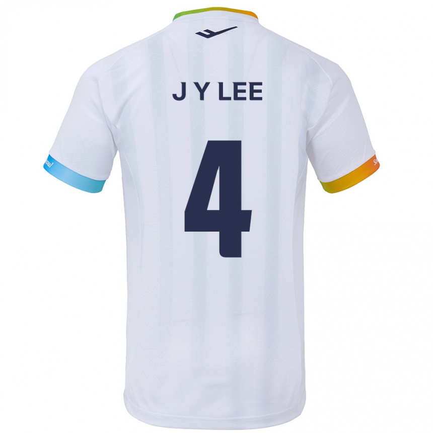 Niño Fútbol Camiseta Young-Jun Lee #4 Blanco Azul 2ª Equipación 2024/25