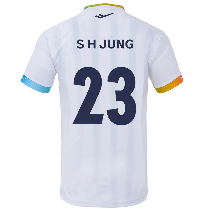 Niño Fútbol Camiseta Hyeon-Soo Jung #23 Blanco Azul 2ª Equipación 2024/25