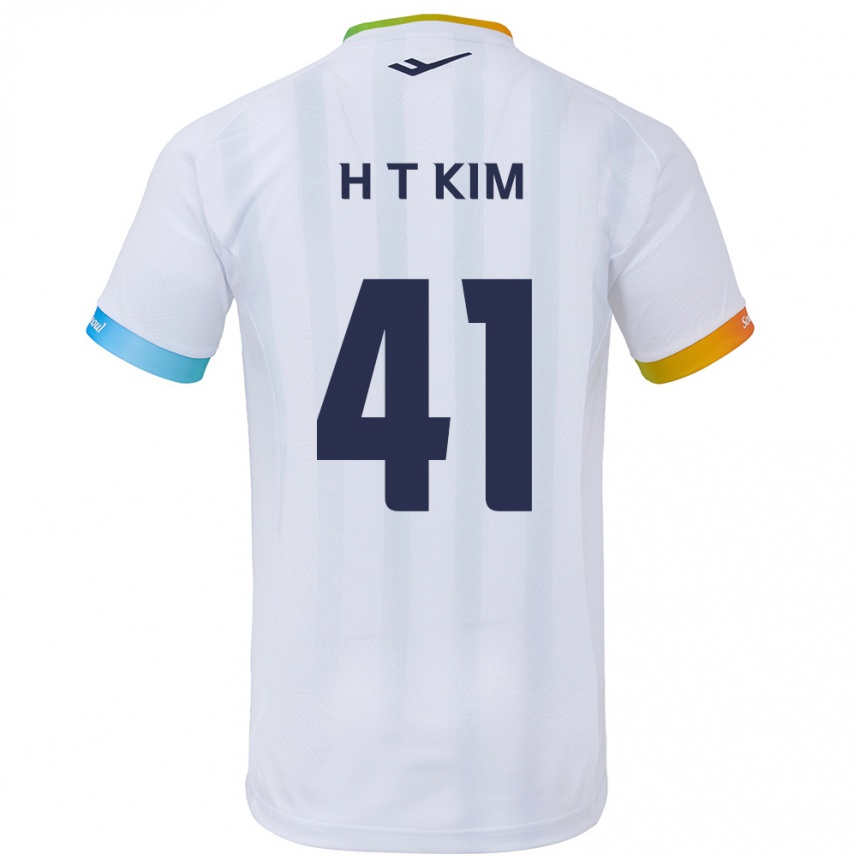 Niño Fútbol Camiseta Tae-Ho Kim #41 Blanco Azul 2ª Equipación 2024/25