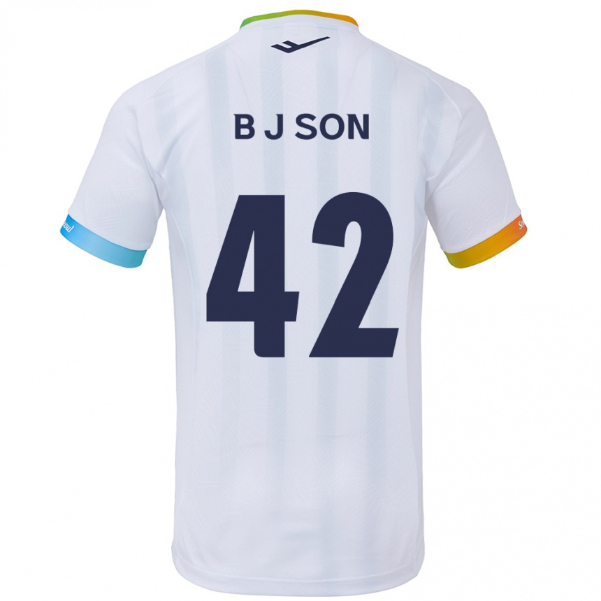 Niño Fútbol Camiseta Jeong-Beom Son #42 Blanco Azul 2ª Equipación 2024/25