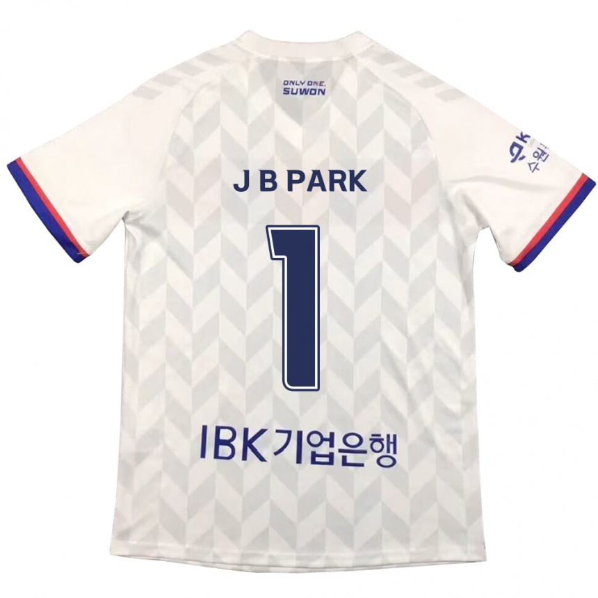 Niño Fútbol Camiseta Bae-Jong Park #1 Blanco Azul 2ª Equipación 2024/25