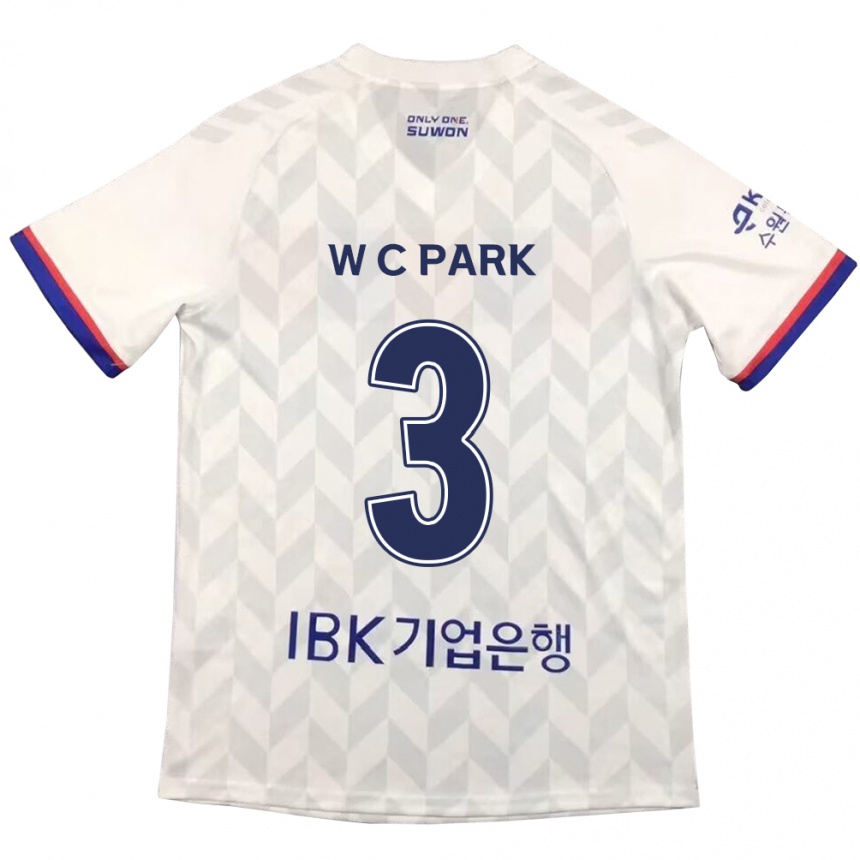 Niño Fútbol Camiseta Cheol-Woo Park #3 Blanco Azul 2ª Equipación 2024/25