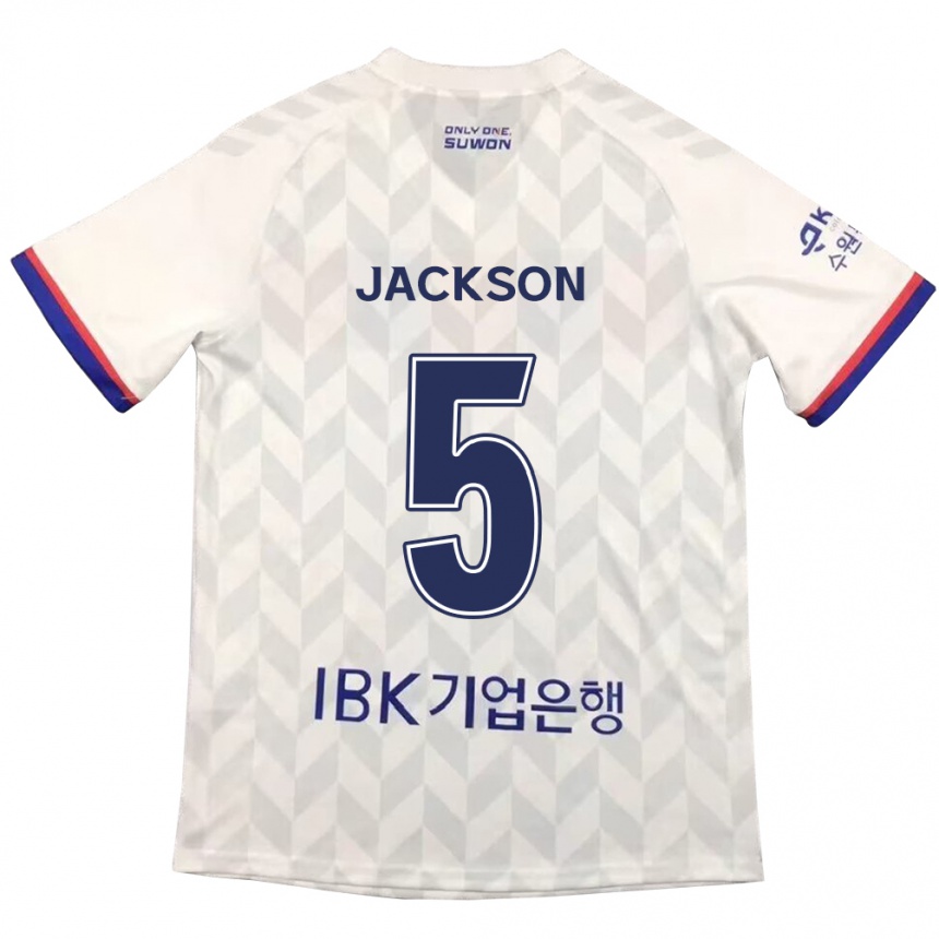 Niño Fútbol Camiseta Lachlan Jackson #5 Blanco Azul 2ª Equipación 2024/25