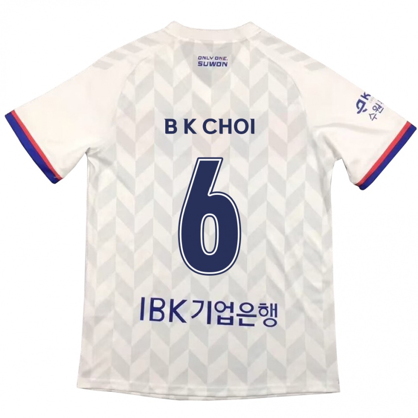 Niño Fútbol Camiseta Kyu-Baek Choi #6 Blanco Azul 2ª Equipación 2024/25