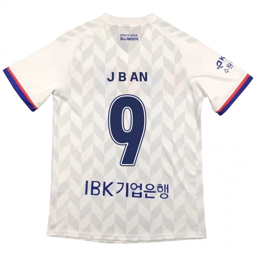 Niño Fútbol Camiseta Byong-Jun An #9 Blanco Azul 2ª Equipación 2024/25