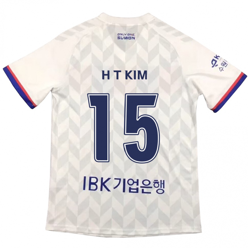 Niño Fútbol Camiseta Tae-Han Kim #15 Blanco Azul 2ª Equipación 2024/25