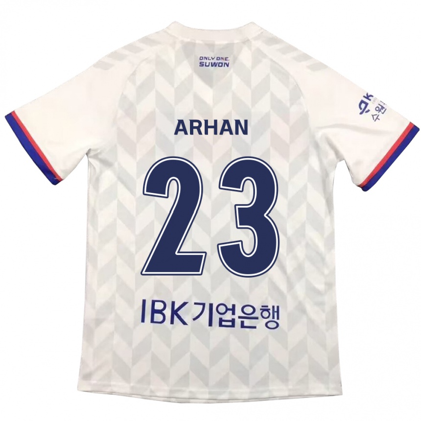 Niño Fútbol Camiseta Pratama Arhan #23 Blanco Azul 2ª Equipación 2024/25